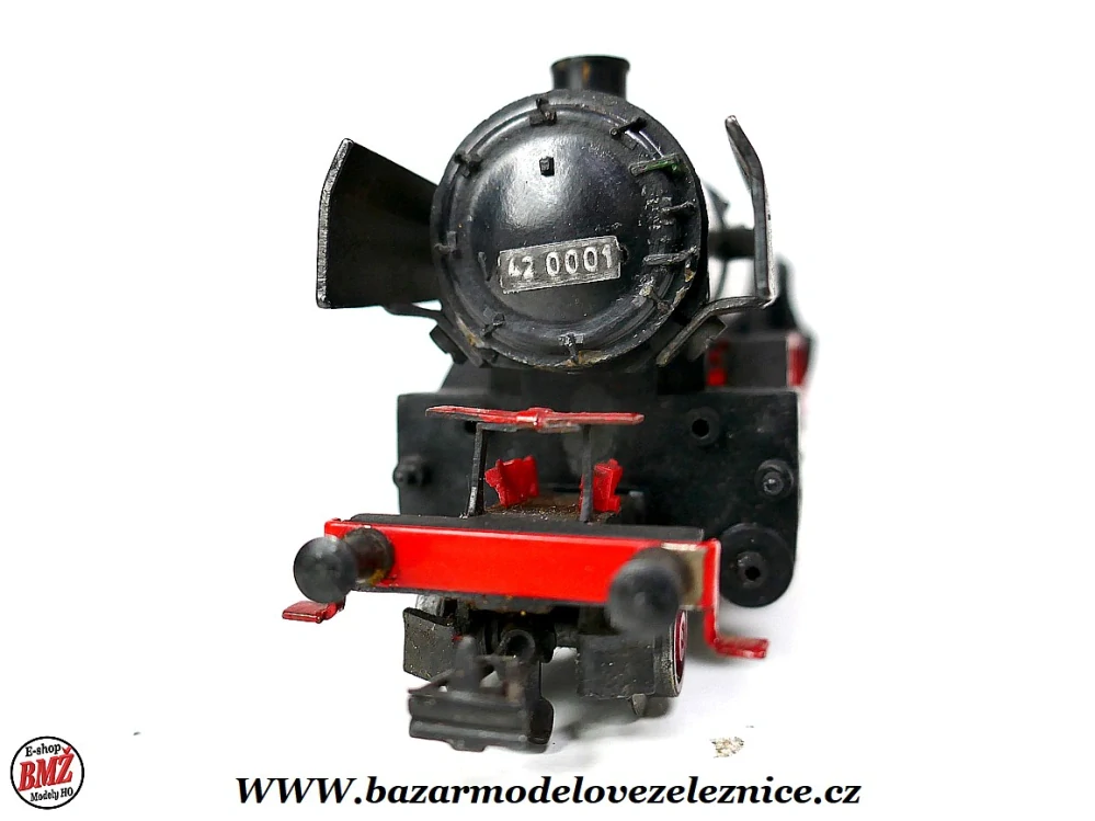 Piko DDR/ Gutzold - DC - Parní lokomotiva BR 42 0001 DR černá lesklá - HO