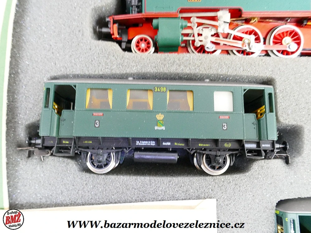 Piko DDR - DC - Set s BR 75 SASKO + 3 Os. vozy - HO