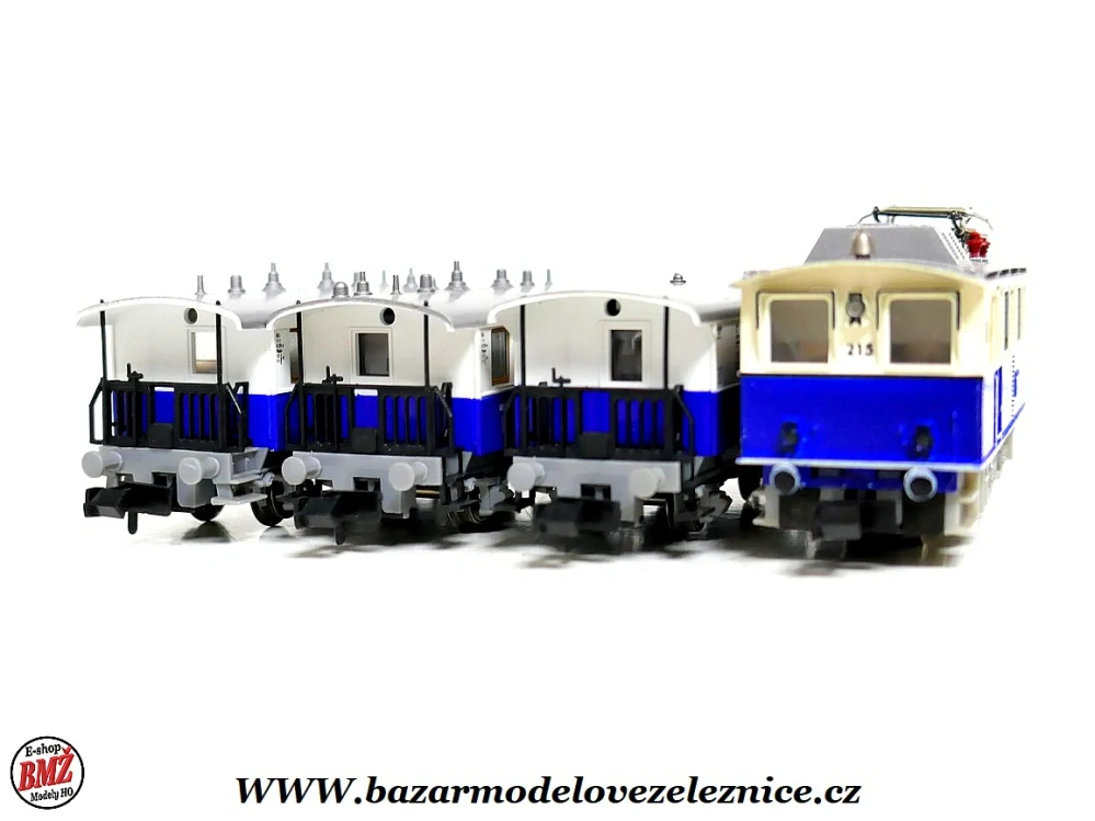 Fleischmann - DC - Elektrická souprava Edelweiss -ELB 215 + 3 vozy - N