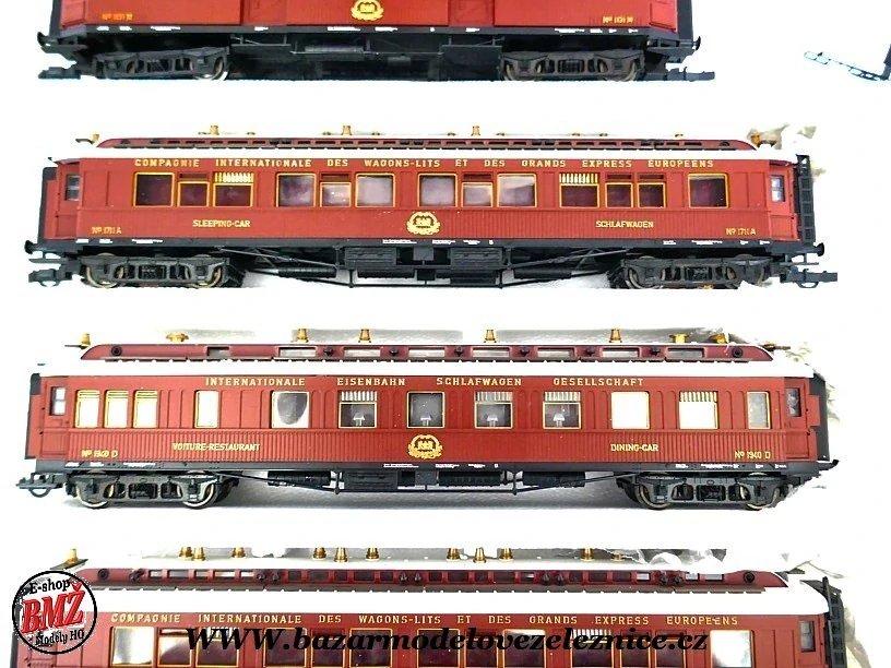 Liliput - Set 5 vozů Orient Express s osvětlením - HO