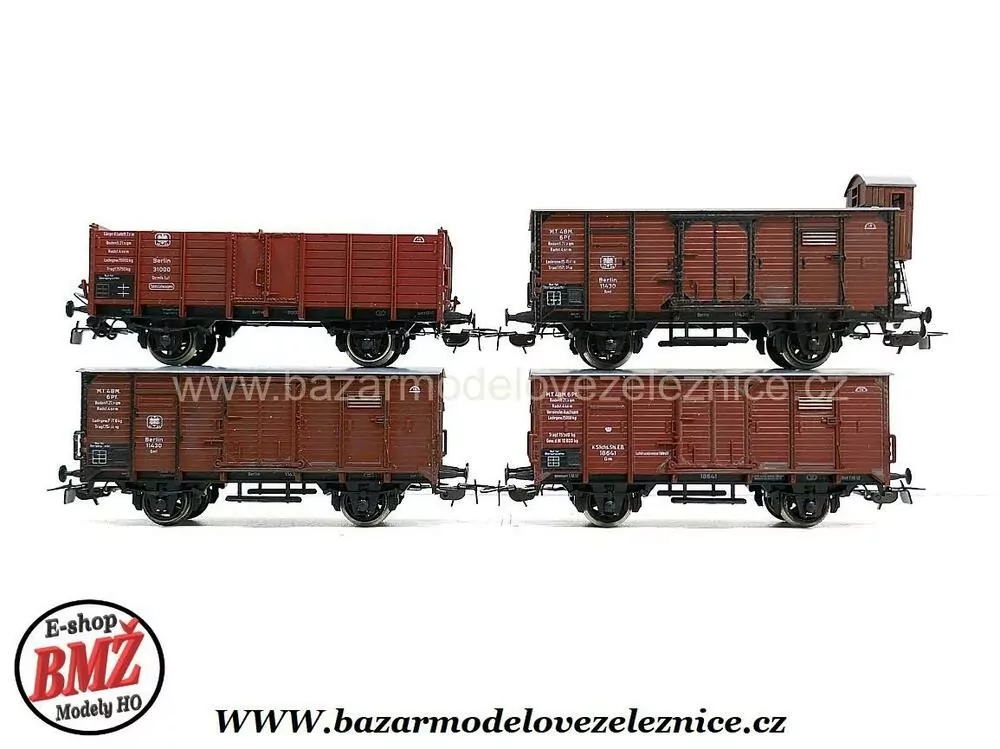 Piko DDR - DC - Set s BR 55 K.P.E.V. + 4 nákl. vozy - HO