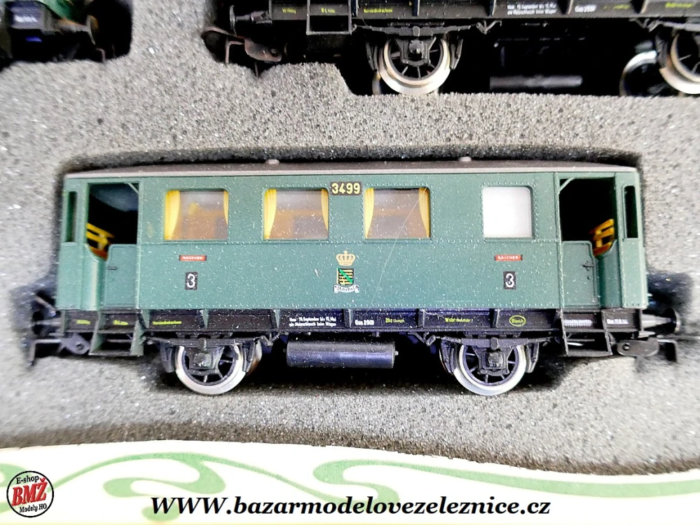 Piko DDR - DC - Set s BR 75 SASKO + 3 Os. vozy - HO