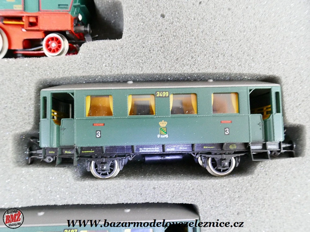 Piko DDR - DC - Set s BR 75 SASKO + 3 Os. vozy - HO