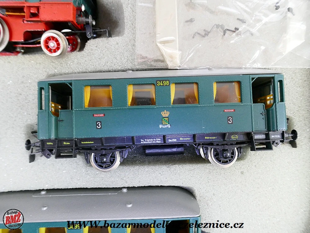 Piko DDR - DC - Set s BR 75 SASKO + 3 Os. vozy - HO