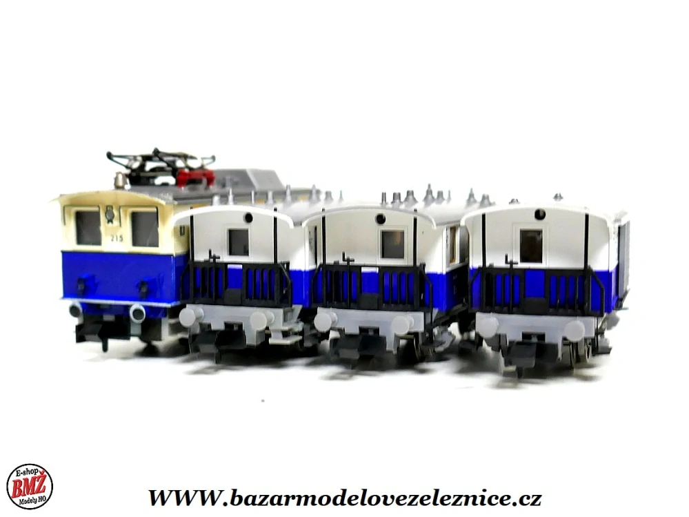 Fleischmann - DC - Elektrická souprava Edelweiss -ELB 215 + 3 vozy - N