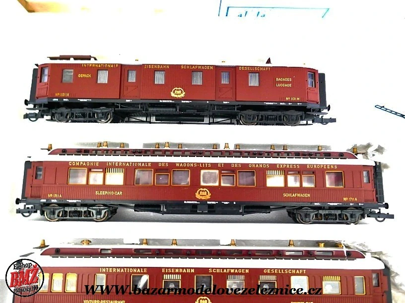 Liliput - Set 5 vozů Orient Express s osvětlením - HO