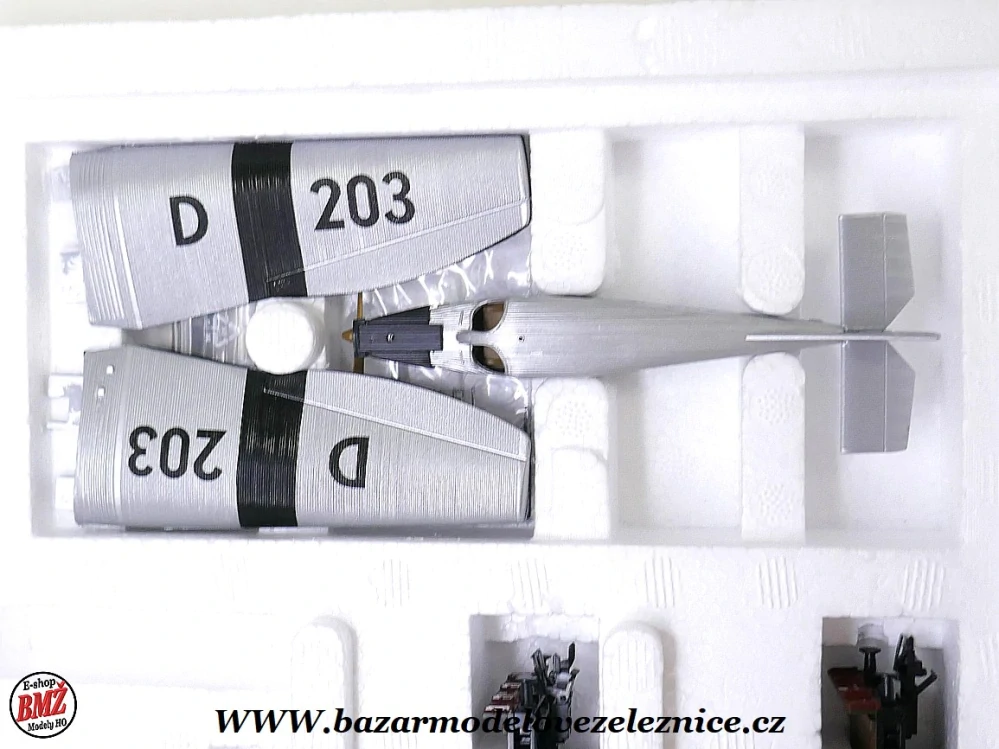 Marklin - Set 3 nákladních vozů s Junkers F-13,DRG - HO