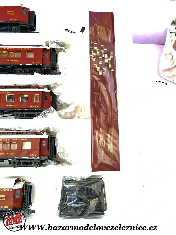 Liliput - Set 5 vozů Orient Express s osvětlením - HO