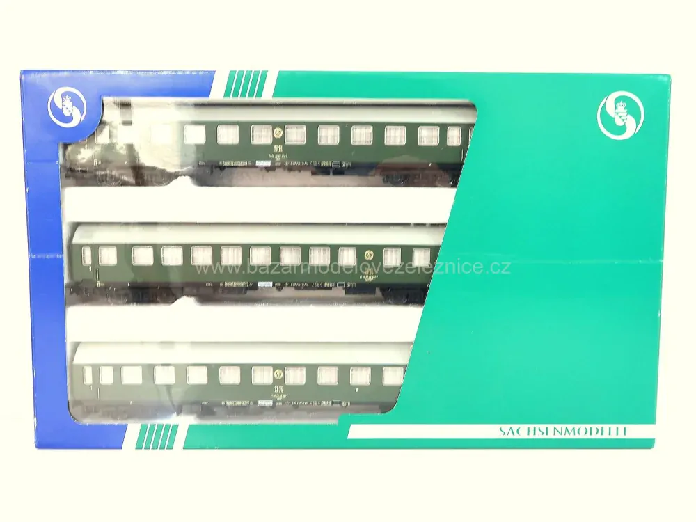 Sachsenmodelle - 3- dílný set rychlíkových vozů se salónní úpravou DR -  HO