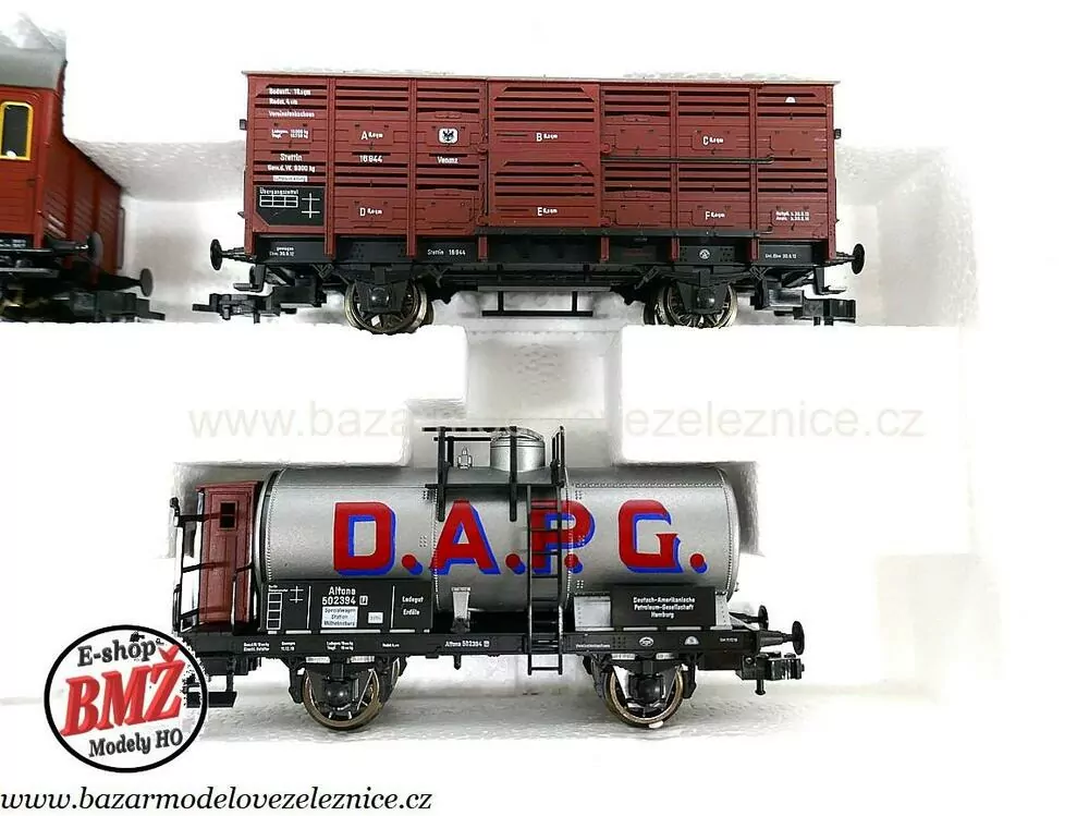 Fleischmann - DC - Set s BR 55 K.P.E.V. + 6 nákl. vozů - HO