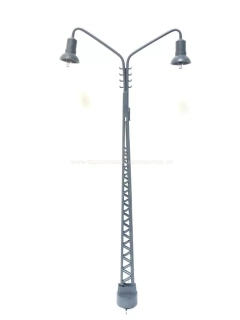 Brawa - Lampa nástupištní 2 světla, výška 120 mm, s paticí - HO