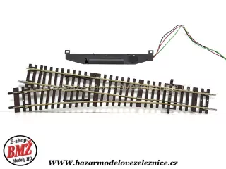 Roco Line - Elektr. výhybka vlevo WL15 230mm, R 873,5mm 15° - HO