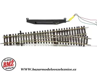 Roco Line - Elektr. výhybka pravá WL15 230mm, R 873,5mm 15° - HO