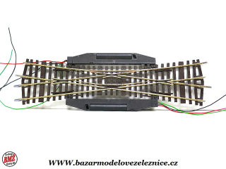 Roco line - EKW15 Výhybka elektrická křížová jednoduchá 230mm, R531,0mm/15° - HO