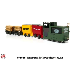 Busch - Set důlní lokomotivou Grubenbahnlok B 360, - HOf