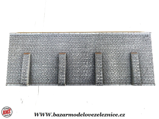 Noch - Tvrzená pěna - zeď kamenné kvádry opěrná 335x125mm - HO 