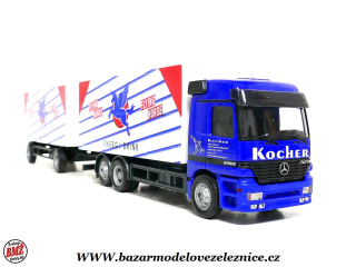 Herpa - Mercedes skříň s přívěsem -  HO