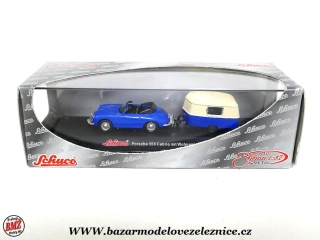 Schuco - Porsche 356 s karavenem -  kovový model - HO