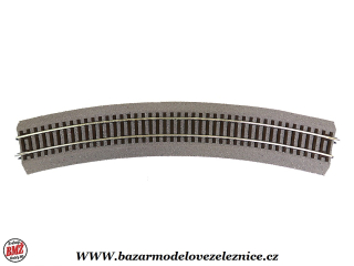 Roco Line - oblouková kolej R6 - 604,4 mm / 30° s imitací štěrku   - HO
