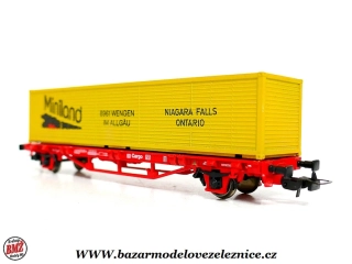 Nové Piko - Kontejnerový vůz DB Cargo Minilard -  HO