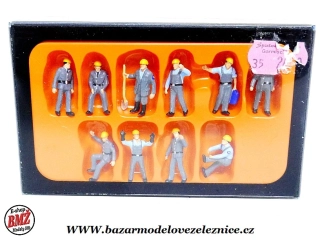 Preiser - Figurky -Dělníci s doplňky  -  HO