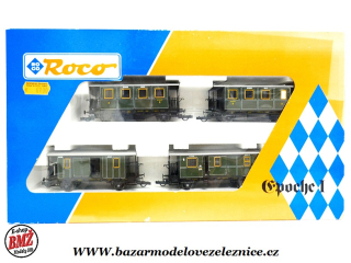 Roco - Set 4 osobních vozů K.Bay.Sts.B - HO