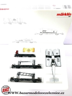Marklin - Set 3 nákladních vozů s Junkers F-13,DRG - HO