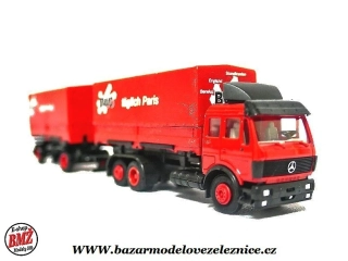 Herpa - Mercedes plachta s přívěsem  -  HO