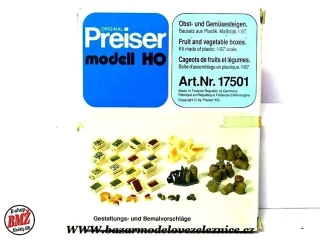 Preiser - Bedny s zeleninou nebarvené -  HO