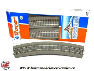 Roco Line - oblouková kolej R6 - 604,4 mm / 30° s imitací štěrku 6 ks - HO