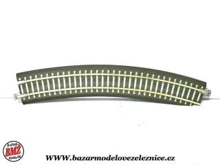 Tillig - oblouková kolej s podložím, šedé pražce BR 11-32kli, vyrovnávací, levá, R 396 mm - TT